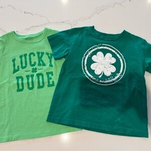 The Children's Place Green Shamrock & 'Lucky Dude' Tee Set